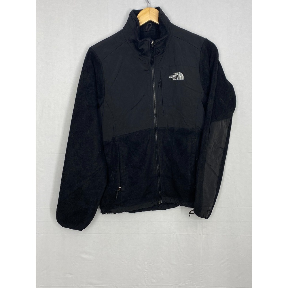 The North Face Denali Fleece Full Zip Jacket Womens Black Zipper Pockets Small